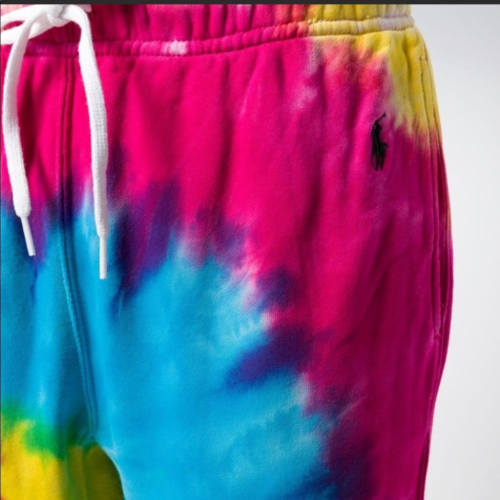 Tie dye polo sweatpants